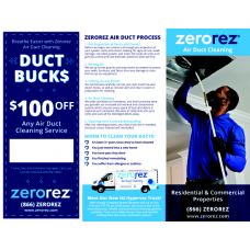 Zerorez Air Duct Pamphlet 100 off